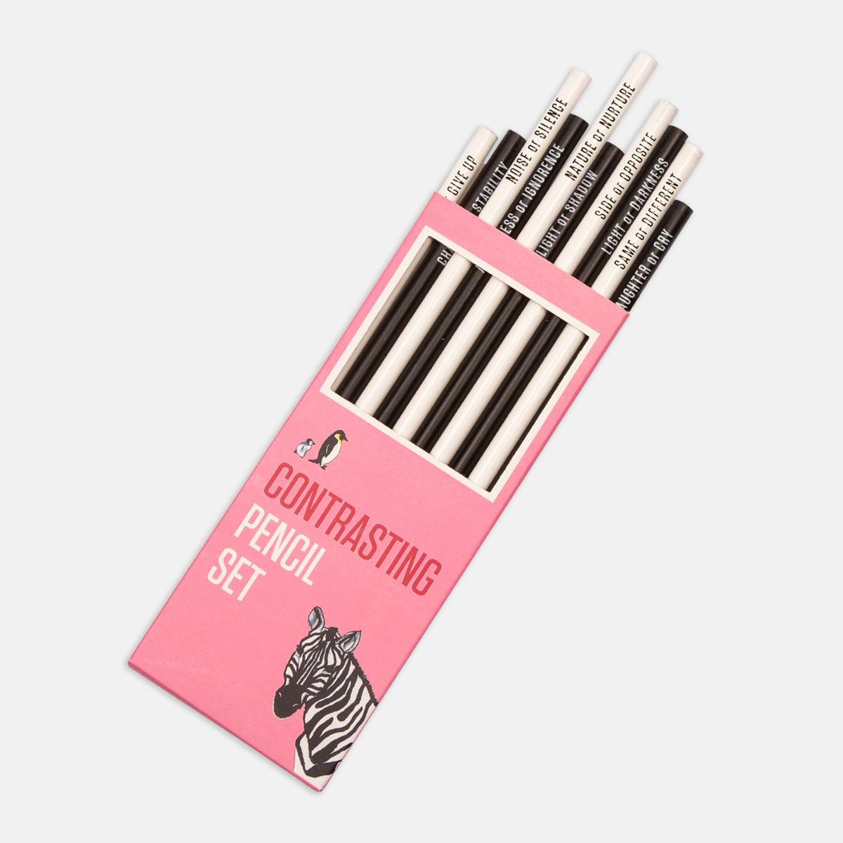 Contrasting Pencil Set: Pink - Luwians